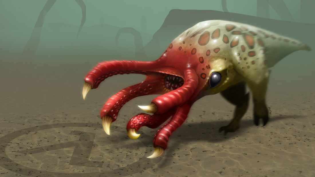 A Squid-like alien that stands on two legs